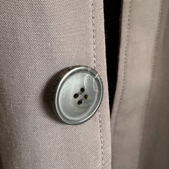 Selected Homme Trench Rain Coat - Men's Medium - Charcoal Gray - New with Tags - Picture 5 of 5